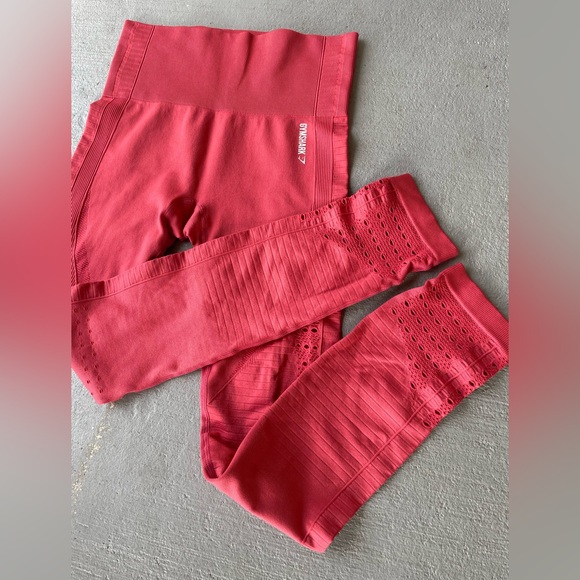 Gymshark Vibrant Red Leggings - Picture 8 of 11